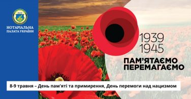 8-9 травня – День пам’яті та примирення, День перемоги над нацизмом