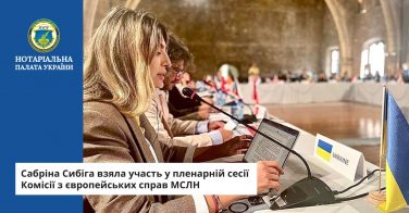 Сабріна Сибіга взяла участь у пленарній сесії Комісії з європейських справ МСЛН