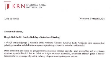 Привітання з Днем нотаріату від Національної нотаріальної ради Польщі